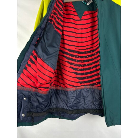 Volcom Industrial Mens S Thermonite 10,000MM Let It Storm Dark Green Snow Jacket - Picture 16 of 16